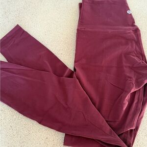 Lululemon Athletica Deep Red Leggings